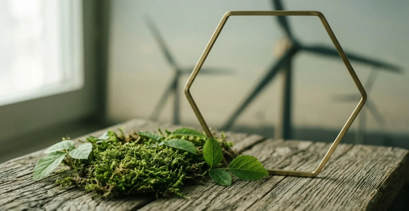 Représentation symbolique de l'énergie verte authentique versus le greenwashing dans le secteur électrique