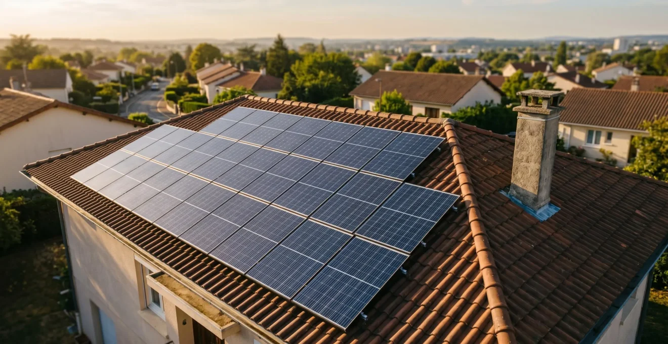 Installation de panneaux solaires photovoltaïques sur une toiture française avec orientation optimisée